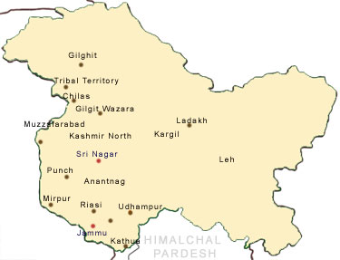 Jammu & Kashmir Map